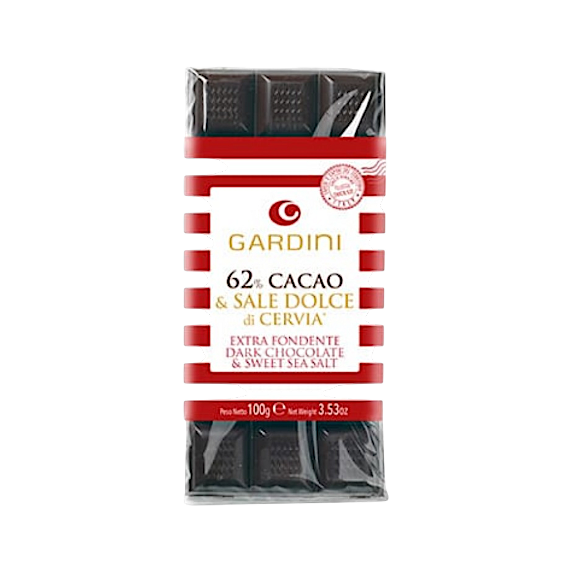 62% DARK CHOCOLATE BAR WITH SWEET SALT FROM CERVIA GARDINI