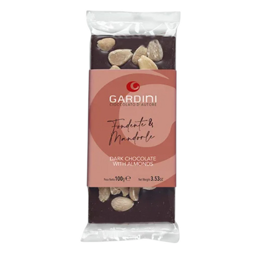 TAVOLETTA FONDENTE 62% CACAO CON MANDORLE GARDINI