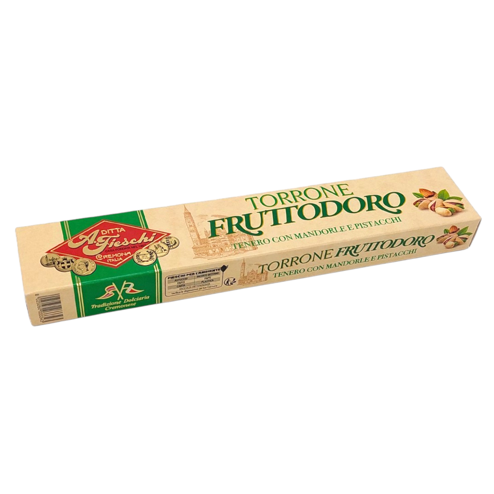 TORRONE FRUTTODORO - MORBIDO CON MANDORLE E PISTACCHI FIESCHI