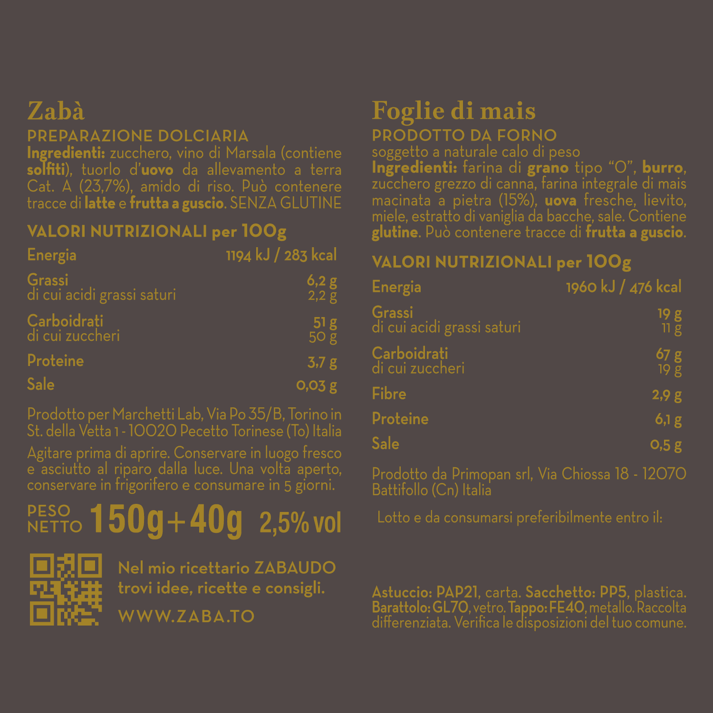 ZABAIONE CON FOGLIE DI MAIS ALBERTO MARCHETTI