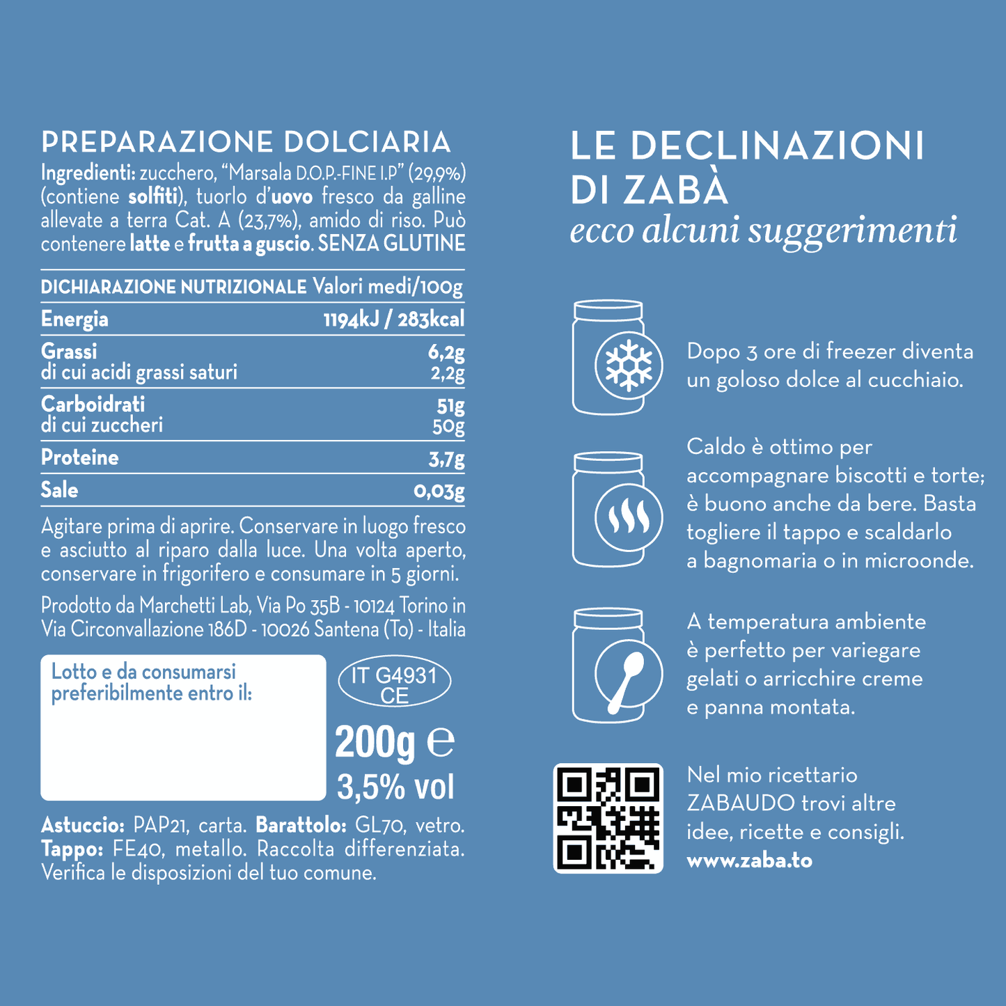 ZABAIONE DEGUSTAZIONE COLLEZIONE PORTAUOVA ALBERTO MARCHETTI