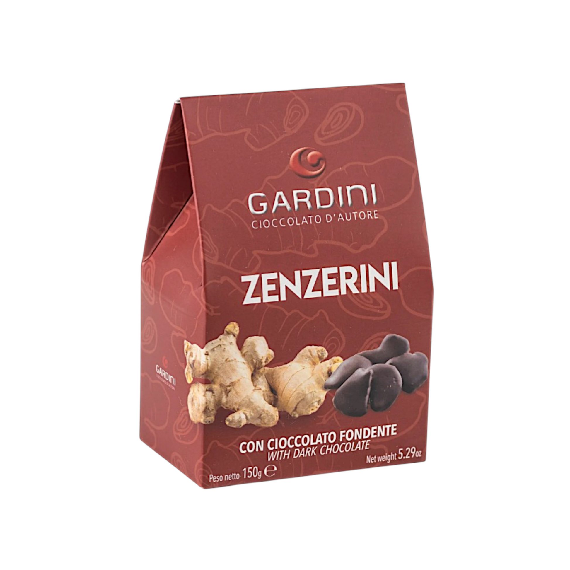ZENZERINI – ZENZERO RICOPERTO DI CIOCCOLATO FONDENTE GARDINI